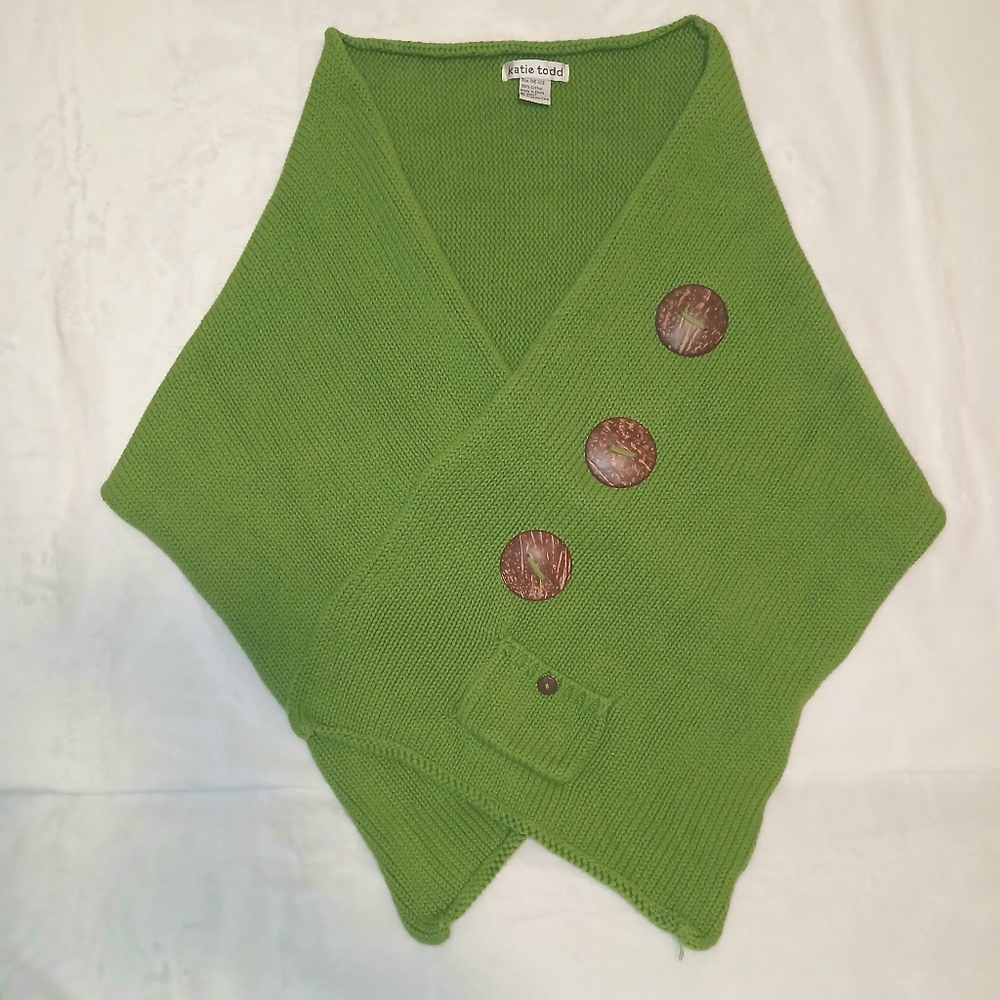 Katie Todd Shaw Wrap Size OS Green